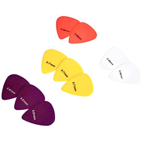 AmazonBasics Guitar Picks, Solid Colors, Celluloid, 10-Pack 1