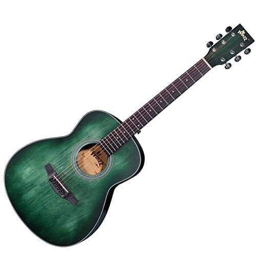 WINZZ 3/4 Dreadnought Acoustic Guitar Bundle with Online Lessons, Bag, Metronome Tuner, Wall-mounted Hanger, Strap, Picks & Cleaning Cloth,36 Inches Right Handed, Dark Hunter Green 3