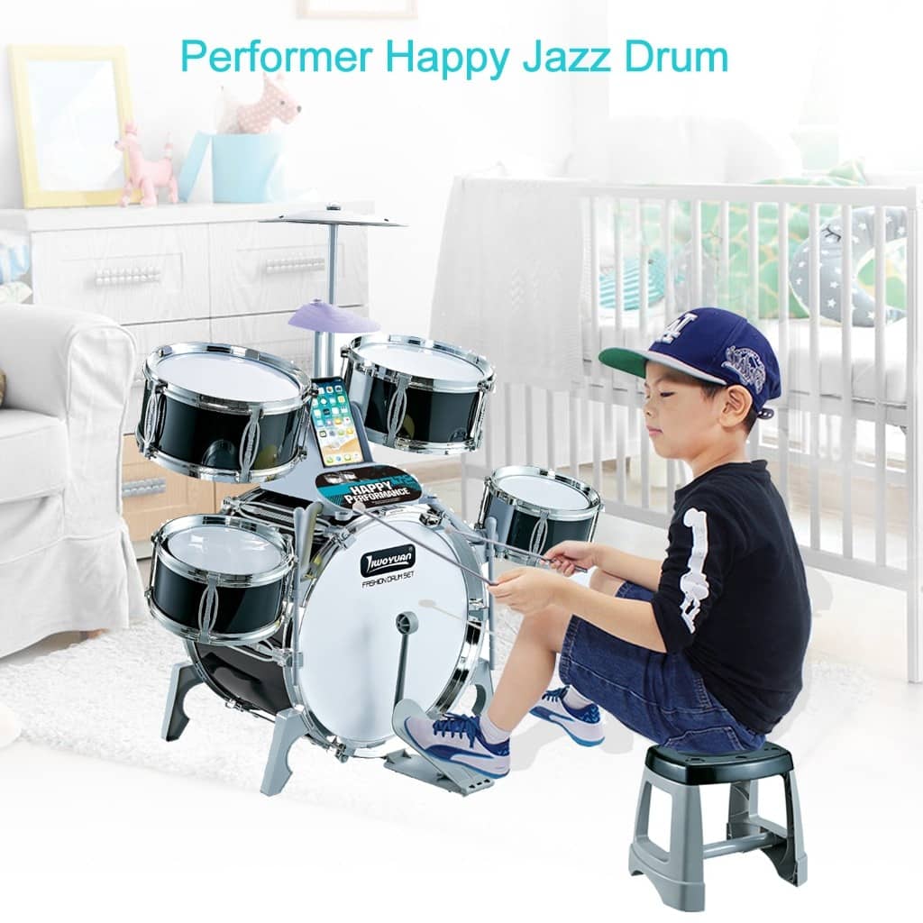 Kids Drum Set Children Junior Drums Kit Simulation Jazz Drums Percussion Musical Instrument Wisdom Development Toys Convert Drum|Party Favors 1