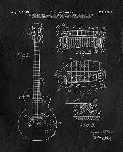 Jazz Instruments Patent Wall Art Prints Set of 8(8×10) Gifts for Musicians Music Studio Decoration UNFRAMED 7