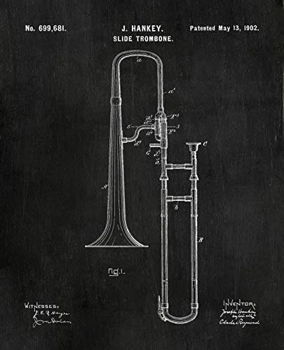 Jazz Instruments Patent Wall Art Prints Set of 8(8×10) Gifts for Musicians Music Studio Decoration UNFRAMED 6