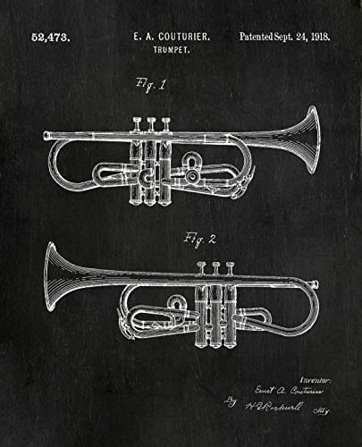 Jazz Instruments Patent Wall Art Prints Set of 8(8×10) Gifts for Musicians Music Studio Decoration UNFRAMED 5