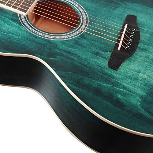 WINZZ 3/4 Dreadnought Acoustic Guitar Bundle with Online Lessons, Bag, Metronome Tuner, Wall-mounted Hanger, Strap, Picks & Cleaning Cloth,36 Inches Right Handed, Dark Hunter Green – Dark Hunter Green 44