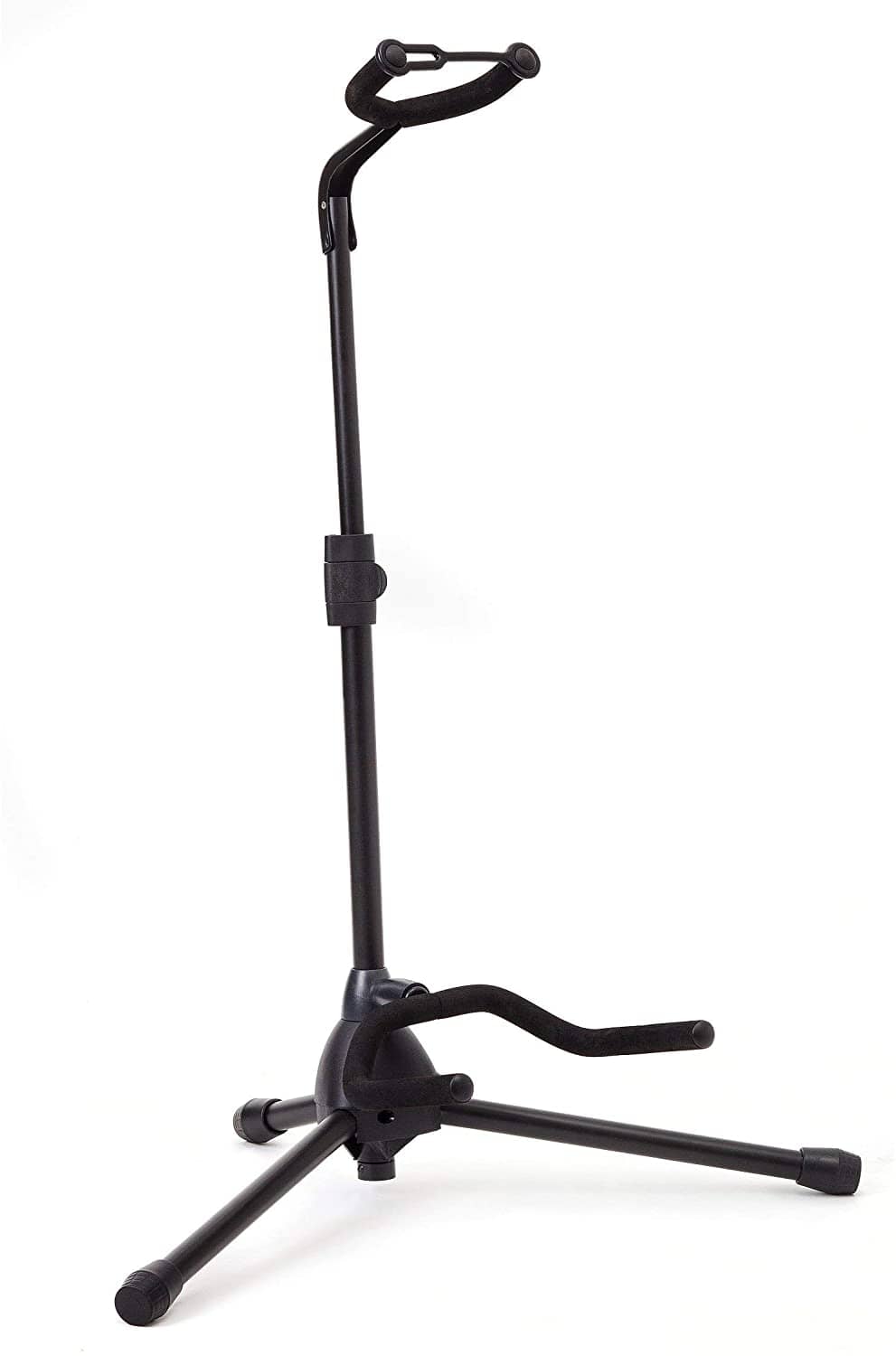 Universal Guitar Stand by Hola! Music – Fits Acoustic, Classical, Electric, Bass Guitars, Mandolins, Banjos, Ukuleles and Other Stringed Instruments – Black 9