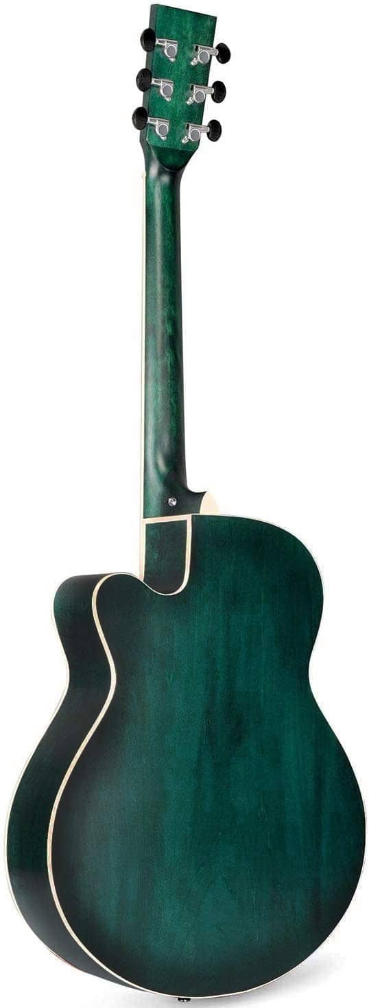 WINZZ 3/4 Dreadnought Acoustic Guitar Bundle with Online Lessons, Bag, Metronome Tuner, Wall-mounted Hanger, Strap, Picks & Cleaning Cloth,36 Inches Right Handed, Dark Hunter Green 38