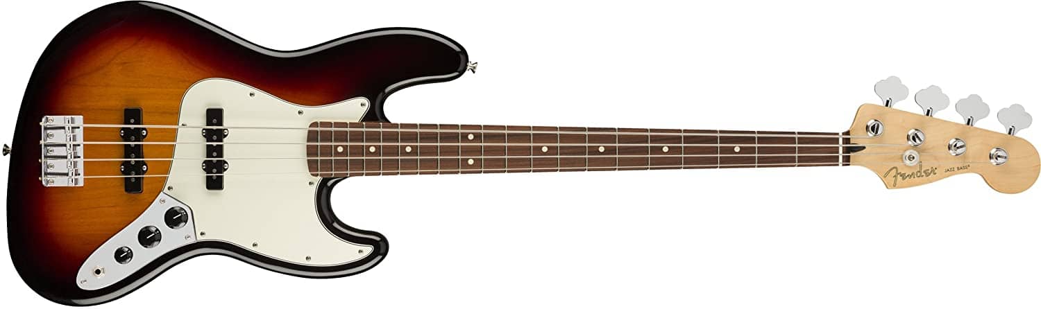 Fender Player Jazz Electric Bass Guitar – Pau Ferro Fingerboard – 3 Color Sunburst 50