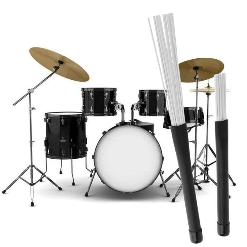 2pcs/set Retractable Nylon Jazz Drum Brushes 23cm Drum Sticks Percussion Drumsticks With Rubber Handles Musical Accessories|Parts & Accessories 3