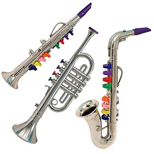 IQ Toys Junior Band 3-Piece Instrument Set (Clarinet, Saxophone, Trumpet) 1