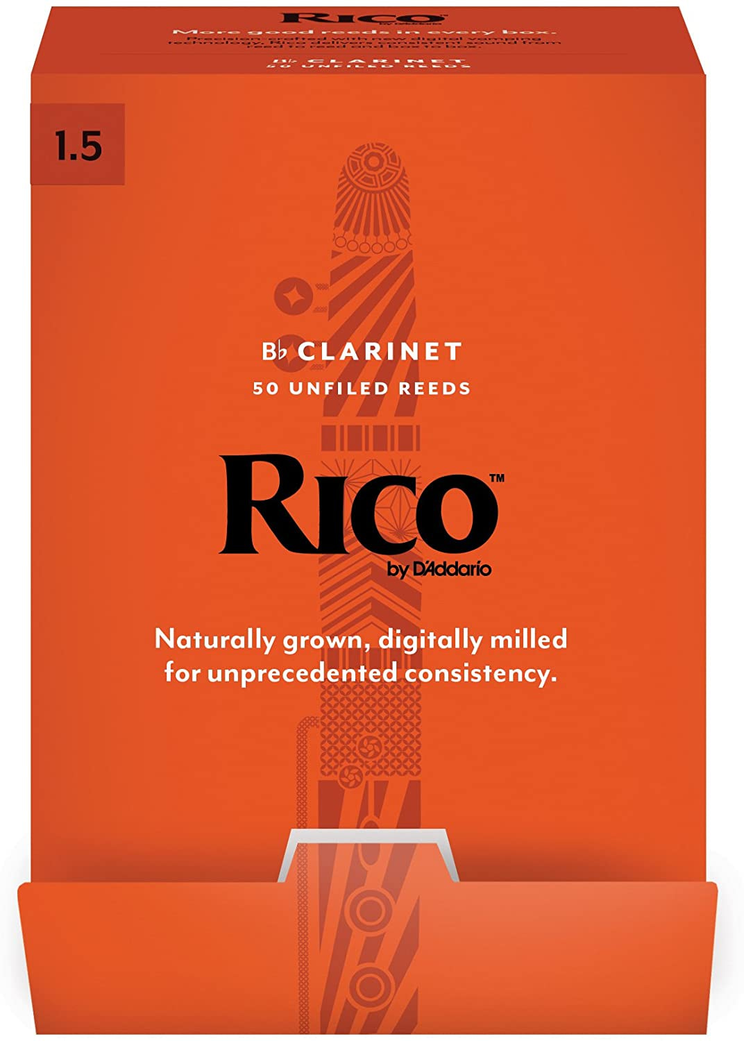 Rico Bb Clarinet Reeds, Strength 3.0, 10-pack 18