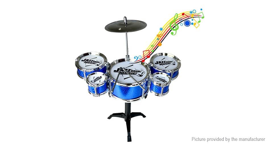 Simulation Jazz Drum Set Kids Percussion Instruments Toy 4