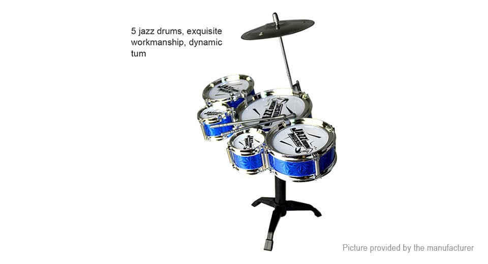 Simulation Jazz Drum Set Kids Percussion Instruments Toy 6