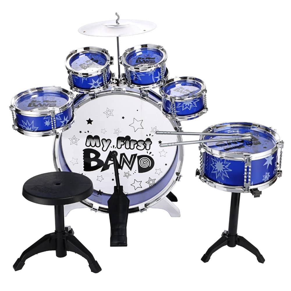 Children Kids Jazz Drum Set Kit Musical Educational Instrument Toy 3/5/6 Drums + 1 Cymbal with Small Stool Drum Sticks for Kids|Drum 2