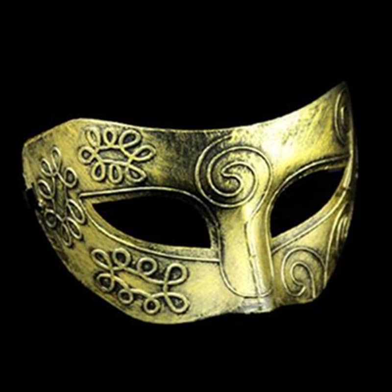 Halloween Horror Party Vintage Jazz Style Flat Mask Antique Half Face Mask Decoration, 6Pcs #|Party Masks 3