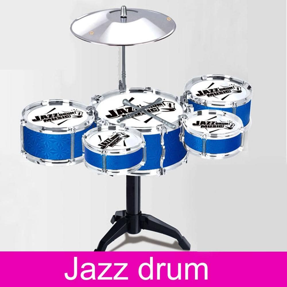 Musical Instrument Toy For Children 5 Drums Simulation Jazz Drum Kit with Drumsticks Educational Musical Toy for Kids Xmax Gift|Toy Musical Instrument 2