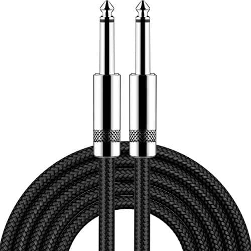 Guitar Cable 10ft New bee Electric Instrument Cable Bass AMP Cord for Electric Guitar, Bass Guitar, Electric Mandolin, Pro Audio (1/4 inch Right Angle to Straight, Black) – Black+Straight 21