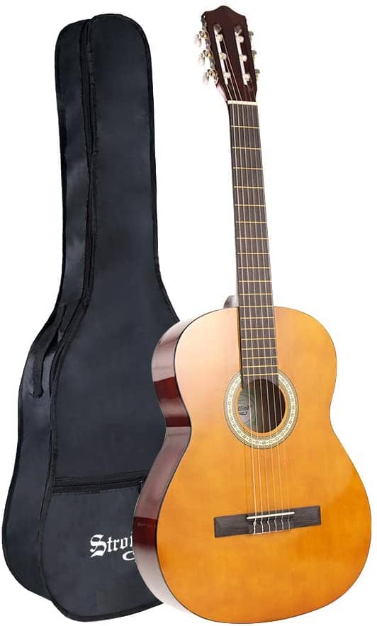 Strong Wind Classical Acoustic Guitar 36 Inch Nylon Strings Guitar Beginner Kit for Students Children Adult 9